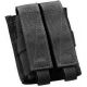 Uncle Mike's Law Enforcement Double Pistol Magazine Pouch, Black / OD Green, 7702375, 7702376