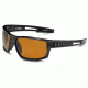 Under Armour Captain Storm Single Vision Prescription Sunglasses, Shiny Black Frame-U8630064-000138SV