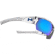 Under Armour Big Shot Sunglasses, Crystal/Frosted Frame,Gray/Blue Multiflect Lens U8600085-141561