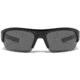 Under Armour Big Shot Sunglasses, Satin Black/Charcoal Gray Frame, Gray Polarized U8630085-010908