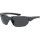 Under Armour Blitzing Sunglasses with Shiny Jet Grey Frame and Grey Lens, Medium, UA0012S R6S-IR