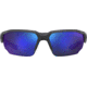 Under Armour Blitzing Sunglasses with Transparent Grey Frame and Blue to Grey Mirror Lens, Medium, UA0012S KB7-W1