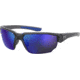 Under Armour Blitzing Sunglasses with Transparent Grey Frame and Blue to Grey Mirror Lens, Medium, UA0012S KB7-W1