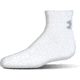 Under Armour Charged Cotton 2.0 Socks, Pack of 6, White/Gray, 6-7.5 Youth Medium, U321-WHT/GRY-YM