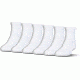 Under Armour Charged Cotton 2.0 Socks, Pack of 6, White/Gray, 6-7.5 Youth Medium, U321-WHT/GRY-YM