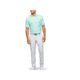 Under Armour Charged Cotton Scramble Stripe Polo - Mens, Large, Aqua Float, 1323455791LG
