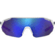 Under Armour Force 2 Sunglasses with Matte White/Grey Frame and Blue Mirror Lens, Medium, UA0011S WWK-W1