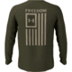 Under Armour New Freedom Flag Long Sleeve T-Shirt - Mens, Marine OD Green, Large, 1370813390LG