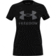 Under Armour New Freedom Logo T-Shirt - Womens, Black / Graphite, Extra Small, 1370815001XS