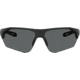 Under Armour Playmaker Sunglasses with Matte Black Frame and Grey Lens, Medium, UA0001GS 003-KA