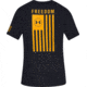 Under Armour UA Freedom Flag T-Shirt - Mens, Black/Steeltown Gold, 3X-Large, 13333500033XL