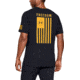 Under Armour UA Freedom Flag T-Shirt - Mens, Black/Steeltown Gold, 3X-Large, 13333500033XL