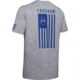 Under Armour UA Freedom Flag T-Shirt - Mens, Steel Medium Heather/Blue, X-Large, 1333350036XL