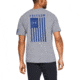 Under Armour UA Freedom Flag T-Shirt - Mens, Steel Medium Heather/Blue, X-Large, 1333350036XL