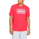 Under Armour UA Iso-Chill Stacked Short Sleeve T-Shirt - Mens, Medium, Pink, 1353897628MD