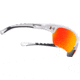 Under Armour UA Octane Sunglasses, Orange Multiflection Lens, Shiny White, One Size Fits Most, UA8600094-100941