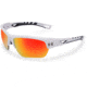 Under Armour UA Octane Sunglasses, Orange Multiflection Lens, Shiny White, One Size Fits Most, UA8600094-100941