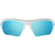 Under Armour UA Octane Sunglasses, Tuned Baseball Blue Lens, Satin White/Navy, One Size Fits Most, UA8650094-114064