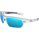 Under Armour UA Octane Sunglasses, Tuned Baseball Blue Lens, Satin White/Navy, One Size Fits Most, UA8650094-114064