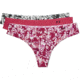 Under Armour UA Pure Stretch Print Thong - 3-Pack, Large, Aubergine, 1325617696LG