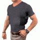 UnderTech Undercover Mens Concealment Holster V-Neck Coolux Shirt,Grey,XL T1275GR-XL