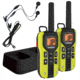 Uniden 40-Mile GMRS/FRS Radio - 2 Radios, Micro USB, Charge Cradle, Splashproof, Headset, Lime Green/Black GMR4060-2CKHS