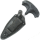 United Cutlery Honshu Large Push Dagger, 5.88in Overall, 3.38in Satin Double Edge 7Cr17Mov SS Dagger Blade, Black Tpr Handle, Black Leather Sheath, UC3250