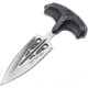 United Cutlery Honshu Large Push Dagger, 5.88in Overall, 3.38in Satin Double Edge 7Cr17Mov SS Dagger Blade, Black Tpr Handle, Black Leather Sheath, UC3250