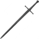 United Cutlery Honshu Practice Broadsword, One Piece Black Polypropylene Construction, Closely Mimicking An Actual Medieval Broadsword In Length, Size, Weight, Feel, UC3312