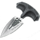 United Cutlery Honshu Small Push Dagger, 4.75in Overall, 2.63in Satin Double Edge 7Cr17Mov SS Dagger Blade, Black Tpr Handle, Black Leather Sheath, UC3251