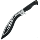 United Cutlery M48 Kukri With Sheath Fixed Blade Knife, 10.5in, Black and Satin, Black, TPR Handle UC3160