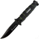 United Cutlery USMC Combat Folding Knife,3.5in,Black/Green Handle,Black Plain w/Clip UC3098