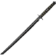 United Cutlery USMCout Combat Sword, 27.5in Overall, 19.75in Black Aus-6 SS Tanto Blade, Black/Green Rubberized Handle, Glass Breaker, Black Nylon Sheath, Black/Green, UC3157