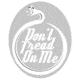 United States Tactical Sticker - Don't Tread on Me, White, BS-786
