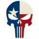 United States Tactical Sticker - Texas Flag Skull, BS-769