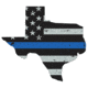 United States Tactical Sticker - Thin Blue Line Texas Flag, BS-766