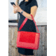 Urbn Chc Callisto Suede Kevlar Purse, Red Suede, Large, CALREDS002