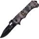US Army Standby Linerlock A/O Folding Knife,4in,Partially Serrated,Digital Camo,Aluminum Handle USAA1022HCC