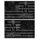 US Night Vision Vehicle Flag Wraps - Kryptek US Flag Stealth Black - Set of Two - Stars Right and Stars Left 706113