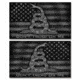 US Night Vision Vehicle Flag Wraps - US Flag Don't Tread on Me Stealth Black - Set of Two - Stars Right and Stars Left 706116