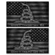 US Night Vision Vehicle Flag Wraps - US Flag Don't Tread on Me Stealth Black - Set of Two - Stars Right and Stars Left 706116