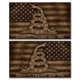 US Night Vision Vehicle Flag Wraps - US Flag Don't Tread on Me Flat Dark Earth - Set of Two - Stars Right and Stars Left 706117