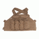 US Palm AK Attack Rack V2 AK47 Four Mag Chest Rig With Armor Pocket Coyote Tan