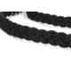 Cynology War Labs Hand Braided 4 Foot Leash with Kong Frog Connector, Black