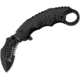USMC K-Fighter Karambit A/O Black Handle Fold Knife, Black Partially SE USMA1019BK