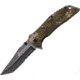 USMC Linerlock Digital Green A/O Folding Knife,3.625in,Stainless Steel,Partially Serrated,Tanto,Black Stonewash Handle,Clam Pack USMA1038DGCS