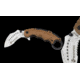 USMC Marine Karambit Linerlock Folding Knife,2.75in,Matte Karambit Style Blade,Textured Coyote Tan Rubber Onlay Handle USM1019TN