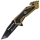 USMC Salvager Rescue Linerlock A/O, Tan Knife USMA1033TN