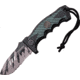 USMC Stronghold Linerlock A/O Folding Knife,3.5in,Stainless Steel,Partially Serrated,Black and Green,Aluminum Handle USMA1041UC
