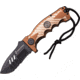 USMC Stronghold Linerlock A/O Folding Knife,3.5in,Stainless Steel,Partially Serrated,Brown and Bronze,Aluminum Handle USMA1041TN